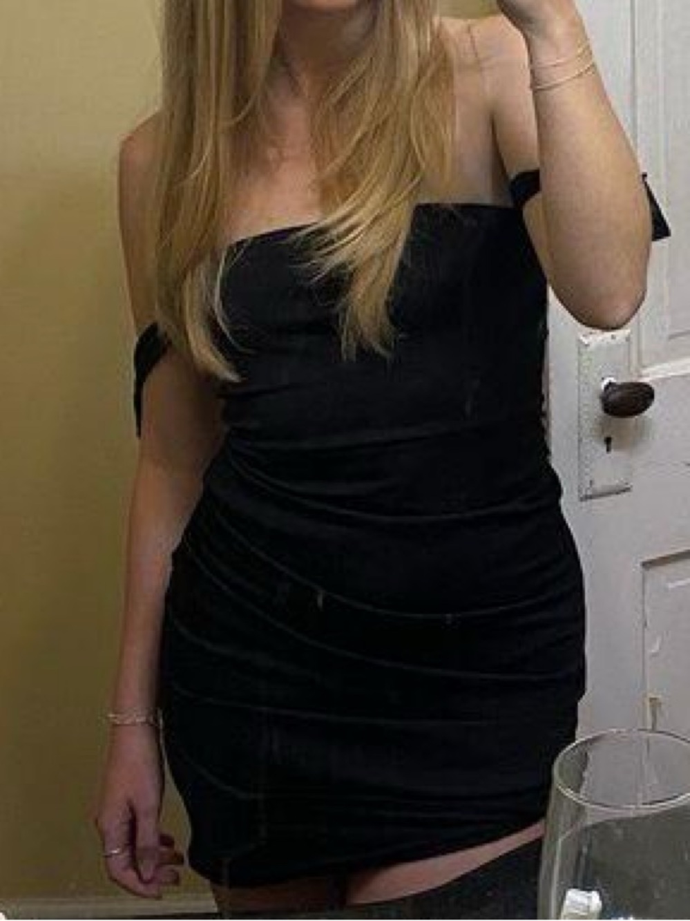 PrettyLittleThing Black Tie Straps Mini Dress